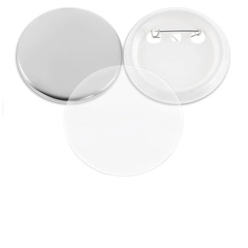 QZCX 25-mm-Abzeichen-Button-Maker-Teil, 100 Stück Leere Kunststoffabzeichen oder Metallabzeichen von QZCX