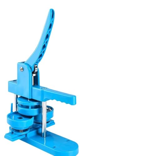QZCX 3-in-1-Button-Maker-Maschine mit 100 Button-Teilen + Form in 3 Größen + Kreisschneider in 3 Größen(Blue) von QZCX