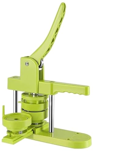 QZCX 3-in-1-Button-Maker-Maschine mit 100 Button-Teilen + Form in 3 Größen + Kreisschneider in 3 Größen(Green) von QZCX