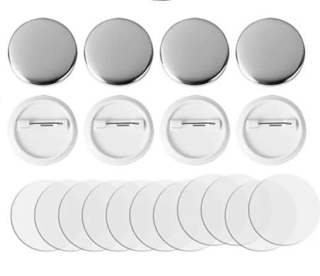 QZCX 37 mm leeres Abzeichen-Pin-Button-Maker-Teil, 100 Stück Badge-Presse-Maker-Maschinenteil, Zubehör for Selbermachen von QZCX