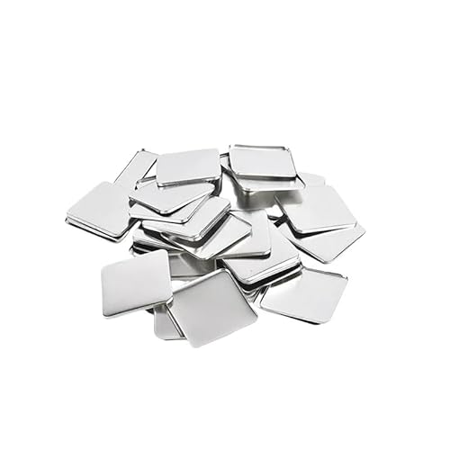 QZCX 50 Set 50 x 50 mm quadratische Abzeichen-Knopfnadeln, die Teile for die Herstellung von quadratischen Knöpfen for Selbermachen von Abzeichen herstellen von QZCX