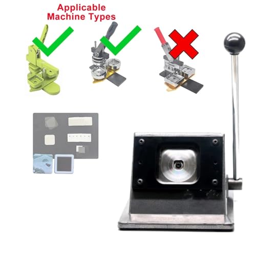 QZCX 50 mm quadratischer Papierschneider. Tatsächliche Schnittgröße: 60 mm Stanzknopf, Handpresse, quadratisch von QZCX
