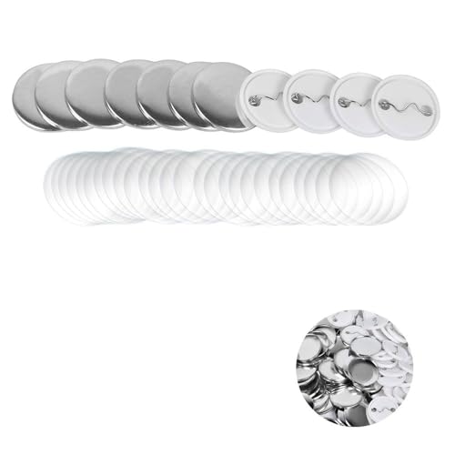 QZCX 500 Stück 32 mm Leere Abzeichen-Pin-Button-Maker-Teile-Sets Abzeichen-Knopf-Material von QZCX