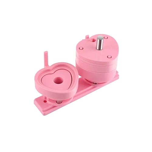 QZCX 57 mm grün-rosa herzförmige Abzeichenform for Sliding Style Badge Button Maker Machine(Pink) von QZCX