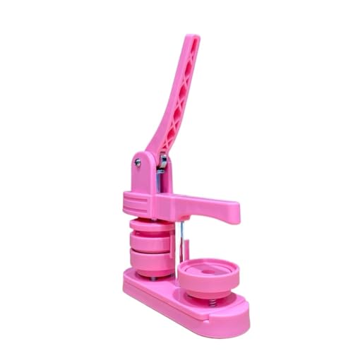 QZCX 58-mm-Abzeichen-Button-Herstellungsmaschine, DIY-Pin-Brosche-Button-Abzeichen-Herstellungsmaschine(Pink) von QZCX