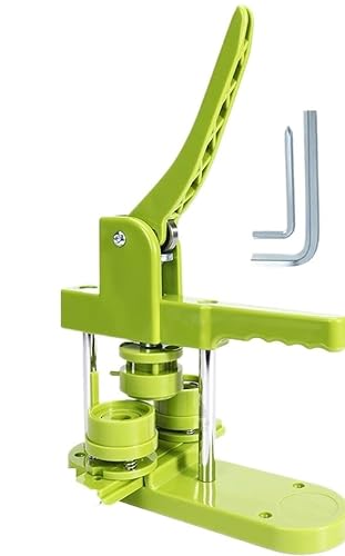 QZCX 58 mm Abzeichen-Button-Herstellungsmaschine in Mehreren Größen mit 100 Stück Button-Teilen, DIY-Abzeichen-Pressmaschinen-Set von QZCX