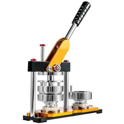 QZCX Abzeichen-Button-Maker-Maschine mit 100 Stück Button-Teilen, 58 mm von QZCX