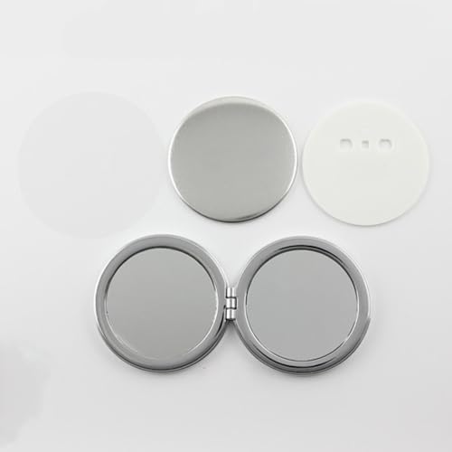 QZCX Blank Button Badge Parts Maker Doppelseitiger Faltbarer Kosmetikspiegel Blankomaterial Tasche DIY von QZCX