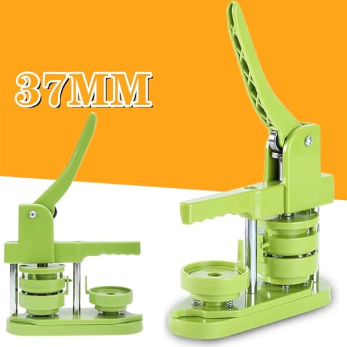 QZCX Button-Maker-Maschine for Abzeichen, rund, 37 mm, for Selbermachen, Anstecknadel, Brosche, Abzeichen, Pressmaschine von QZCX