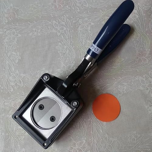 QZCX Handgeführter manueller runder 25-mm-Papier-Grafikstanzer for Pro Button Maker von QZCX