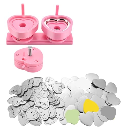 QZCX Herzförmige 57-mm-Anstecknadel-Knopfmacher-Stanzform, Knopfherstellungs-Abzeichen-Stanzmaschine von QZCX