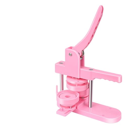 QZCX Rosa Button-Abzeichen-Herstellungsmaschine, 32-mm-Form-Button-Pin-Pressmaschine von QZCX