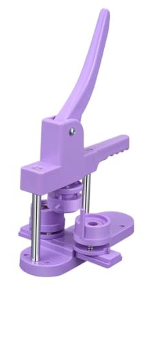 QZCX Verbesserte Button-Button-Maker-Maschine, 58 mm, Violette Button-Pin-Pressmaschine mit 100 Stück Zubehör von QZCX