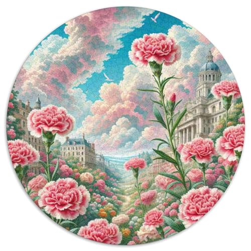 Carnation Puzzle 1000 Teile Schwer Puzzle Spielzeug Lernspiel Impossible Plant Herausforderung Spielzeug Für Erwachsene Kinder 1000pcs (67.5x67.5cm) von QZESHAN