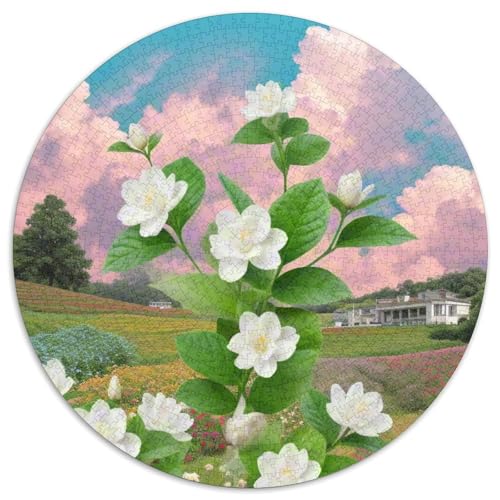 Jasmine Puzzle 1000-teilige Schwer Puzzle Spielzeug Lernspiel Impossible Plant Herausforderung Spielzeug Für Erwachsene Und Kinder Ab 14 Jahren 1000pcs (67.5x67.5cm) von QZESHAN