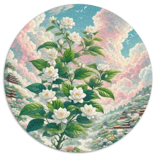 Jasmine Puzzle 1000-teilige Schwer Puzzle Spielzeug Pädagogisches Spiel Impossible Plant Herausforderung Spielzeug Für Erwachsene Kinder 1000pcs (67.5x67.5cm) von QZESHAN