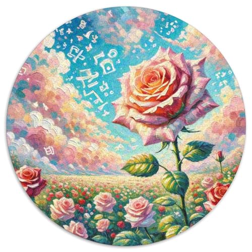 Rose Puzzle 1000 Teile Schwer Puzzle Spielzeug Pädagogisches Spiel Impossible Plant Herausforderung Spielzeug Für Erwachsene Und Kinder Ab 12 Jahren 1000pcs (67.5x67.5cm) von QZESHAN