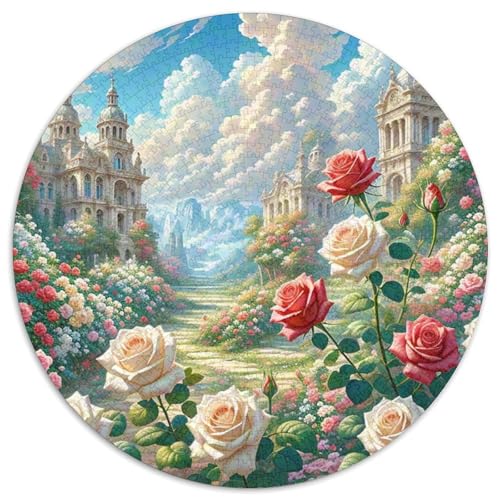 Rose Puzzles 1000 Teile Schwer Puzzle Spielzeug Pädagogisches Spiel Impossible Plant Herausforderungsspielzeug Für Erwachsene Kinder 1000pcs (67.5x67.5cm) von QZESHAN