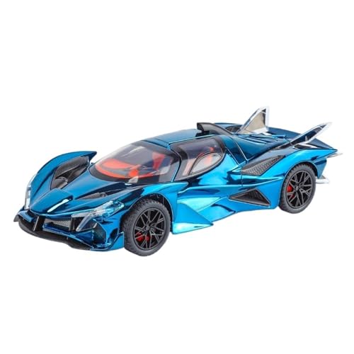 QZKUUELCA Maßstabgetreues Automodell 1:24 Maßstab Legierung Druckguss Metall Statische Fahrzeuge for Apollo EVO Modell Auto Erwachsene Trendy Sammlung Ornamente Miniatur Motorfahrzeug Modelle(Blue) von QZKUUELCA