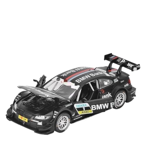 QZKUUELCA Maßstabgetreues Automodell 15 cm Maßstab Kraftfahrzeuge 1/32 for BMW M8 Rennmodell Pull Back Sportwagen for Modell Enthusiasten Miniatur Motorfahrzeug Modelle(Black) von QZKUUELCA