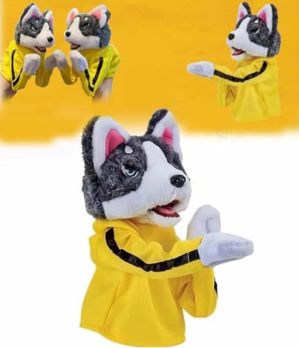 Boxing Puppets Hand Puppet Kung Fu Husky Hand Puppet Toy Kung Fu Dog,Punching Puppet Kung Fu Puppy Toy,Doll Dog Interactive Plush Puppy Toy with Sound and Action von QZYGWCS