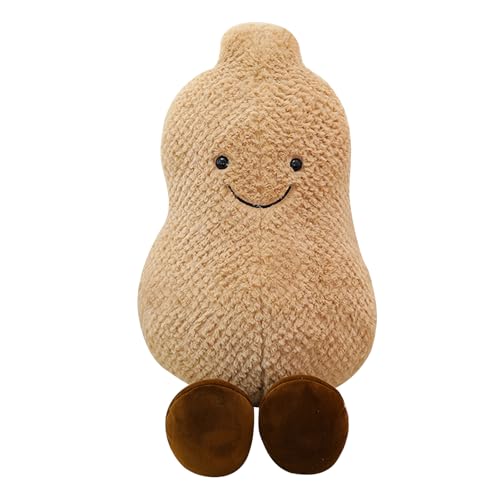 Qaestuan Erdnuss Plüschpuppe, 23cm Lächelnde Erdnuss Plüsch Puppe, Süßes Plüschtier, Bequem Gefüllte Erdnussplüschpuppe, Weiche Lustige Kuscheltier, Lustiges und Kreatives Geschenk für Kinder Qaestuan Erdnuss Plüschpuppe, 23cm Lächelnde Erdnuss Plüsch Puppe, Süßes Plüschtier, Bequem Gefüllte Erdnussplüschpuppe, Weiche Lustige Kuscheltier, Lustiges und Kreatives Geschenk für Kinder von Qaestuan