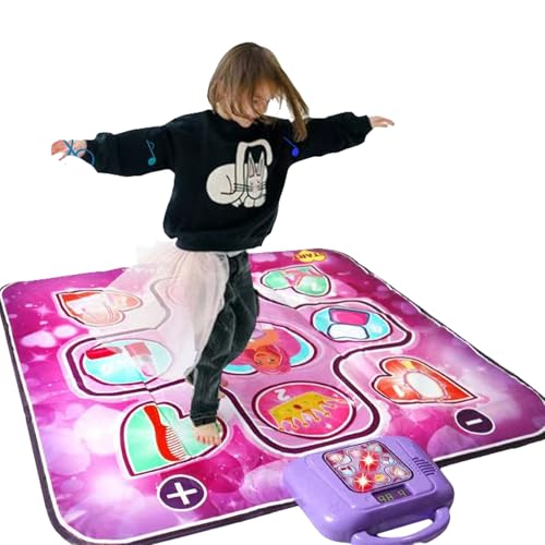 Qawner Tanzmatte für Kinder ab 3-12 Jahre, Musikmatte mit 9 LED-Lichtern, mit 2 Spielmodi, einstellbare Lautstärke, eingebaute Musik, Weihnachten Geburtstag Kinderspielzeug Qawner Tanzmatte für Kinder ab 3-12 Jahre, Musikmatte mit 9 LED-Lichtern, mit 2 Spielmodi, einstellbare Lautstärke, eingebaute Musik, Weihnachten Geburtstag Kinderspielzeug von Qawner