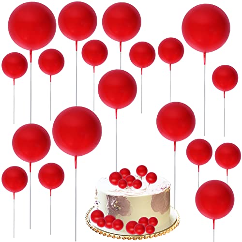 30 Stück Tortendeko Kugeln, Schaumstoffkugeln Rot Ball Kuchen Topper Happy Birthday-Torte Mädchen, Mini Kugeln DIY Kuchen Topper für Geburtstag Babyshower Hochzeitstorte Dekor 30 Stück Tortendeko Kugeln, Schaumstoffkugeln Rot Ball Kuchen Topper Happy Birthday-Torte Mädchen, Mini Kugeln DIY Kuchen Topper für Geburtstag Babyshower Hochzeitstorte Dekor von Qaziuy