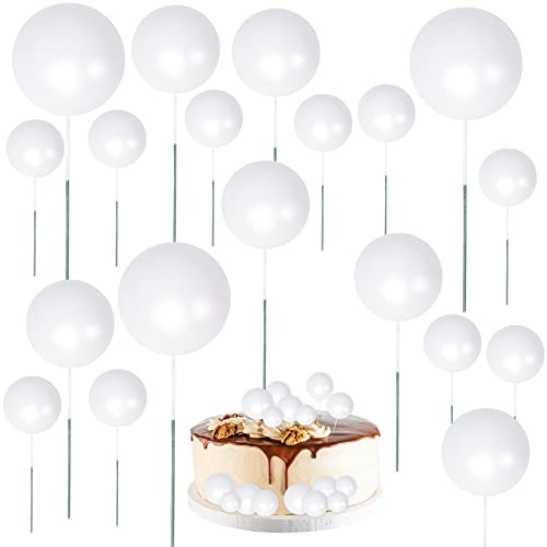 30 Stück Tortendeko Kugeln,Schaumstoffkugeln Torte Weiß Ball Kuchen topper Happy Birthday-Torte Mädchen,Mini Kugeln Torte DIY Kuchen Topper für Geburtstag Babyshower Hochzeitstorte Dekor 30 Stück Tortendeko Kugeln,Schaumstoffkugeln Torte Weiß Ball Kuchen topper Happy Birthday-Torte Mädchen,Mini Kugeln Torte DIY Kuchen Topper für Geburtstag Babyshower Hochzeitstorte Dekor von Qaziuy
