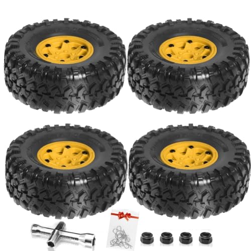 Qbkohphifm 135 mm Metall 2,2 Beadlock Felgenreifensatz für 1/10 RC Crawler Car Axial SCX10 Wraith RR10 Capra TRX4 YK4082, Orange Qbkohphifm 135 mm Metall 2,2 Beadlock Felgenreifensatz für 1/10 RC Crawler Car Axial SCX10 Wraith RR10 Capra TRX4 YK4082, Orange von Qbkohphifm