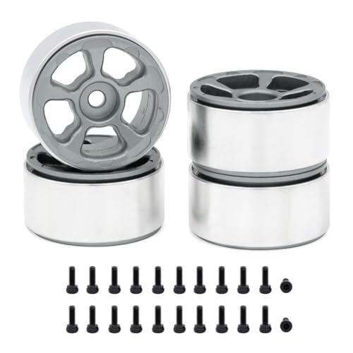 Qbkohphifm 4 Stück 1,0 Metallfelgen für 1/24 1/18 RC Crawler Car Axial SCX24 AX24 FCX24 Enduro24 TRX4M, Schmale 5-Speichen, Qbkohphifm 4 Stück 1,0 Metallfelgen für 1/24 1/18 RC Crawler Car Axial SCX24 AX24 FCX24 Enduro24 TRX4M, Schmale 5-Speichen, von Qbkohphifm