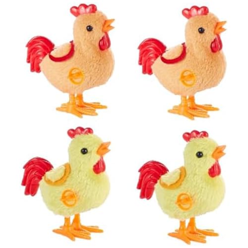 Qbkohphifm 4er-Pack Hüpfende Plüschtiere für Aufziehen für Kleinkinder, Hüpfender Osterhahn Qbkohphifm 4er-Pack Hüpfende Plüschtiere für Aufziehen für Kleinkinder, Hüpfender Osterhahn von Qbkohphifm