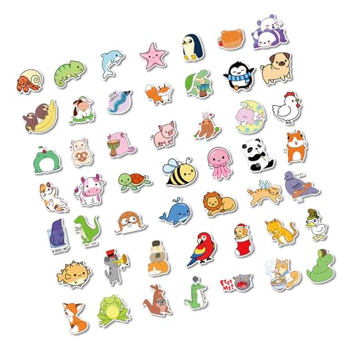Qcbuegof 150pcs Tierthema Laptop Aufkleber Elegantes Gepäckaufkleber wasserdichte Abziehbilder Für Kinder Personals Artikel Dekoration Aufkleber Packung Packung von Qcbuegof
