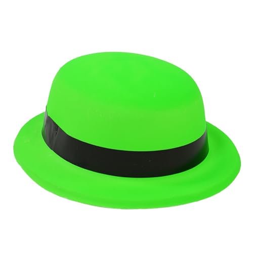 Einzigartige Homburger Plastikhut Gangster Rodeos Green Hat Weit Gekrönt Westlicher Für Casual Wear Unisex Kopfwege Party Hüte Für Kinder Erwachsene Stofftiere Bulk Geburtstag von Qcbuegof