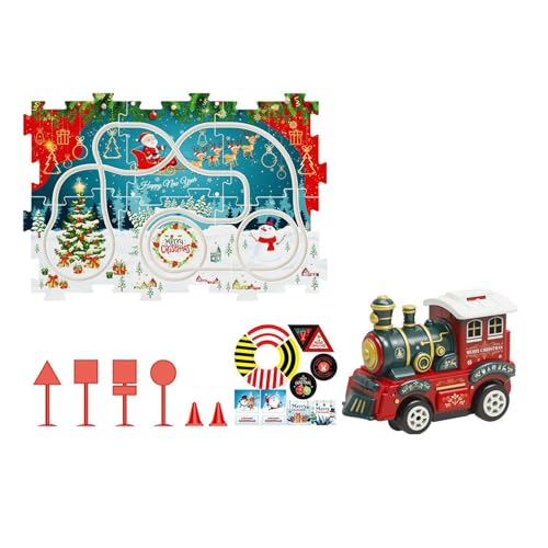 Kids Adventure Puzzle Track Toy Set Interactive Train Spiel Für Kinder 3+ Kleinkind Weihnachtszug Und Gleis Set Weihnachtszug Set von Qcbuegof