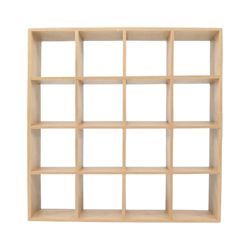 Mehrzweck-Regal mit 16 Fächern, für Puppenhäuser, Möbel-Enthusiasten und Miniatur-Sammler-Organisation, Sammlerstück, Puppenhäuser-Zubehör von Qcbuegof