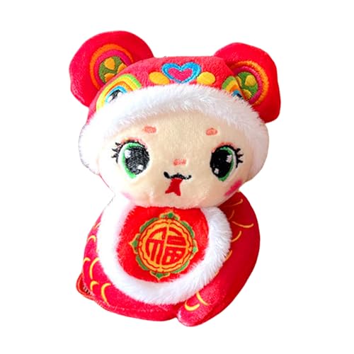 Qcbuegof 2025 Zodiacs Schlangenjahr Maskottchen Plüschspielzeug Gefülltes Spielzeug Schlange Maskottchen Anhänger Schlüsselbund Neujahr Party Dekorationen Schlangenbeutel Anhänger Keychain von Qcbuegof
