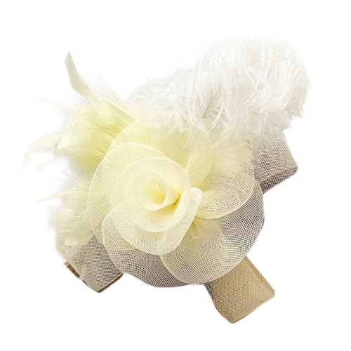 Qcbuegof Auffälliger Kopfschmuck mit Netzblumen-Haarspange, zartes Haarteil, Haarschmuck, Kopfbedeckung für Damen und Mädchen, brüllendes Kostüm der Zwanzigerjahre Qcbuegof Auffälliger Kopfschmuck mit Netzblumen-Haarspange, zartes Haarteil, Haarschmuck, Kopfbedeckung für Damen und Mädchen, brüllendes Kostüm der Zwanzigerjahre von Qcbuegof