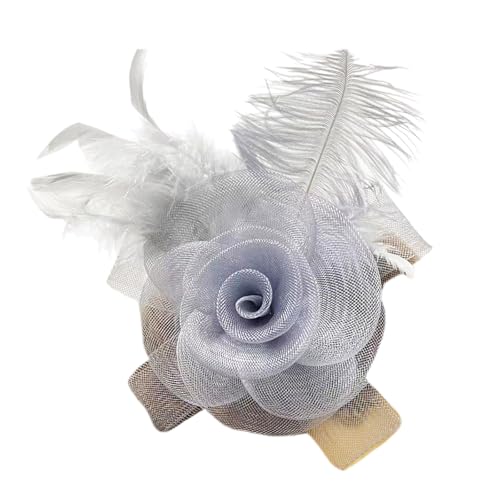 Qcbuegof Auffälliger Kopfschmuck mit Netzblumen-Haarspange, zartes Haarteil, Haarschmuck, Kopfbedeckung für Damen und Mädchen, brüllendes Kostüm der Zwanzigerjahre Qcbuegof Auffälliger Kopfschmuck mit Netzblumen-Haarspange, zartes Haarteil, Haarschmuck, Kopfbedeckung für Damen und Mädchen, brüllendes Kostüm der Zwanzigerjahre von Qcbuegof