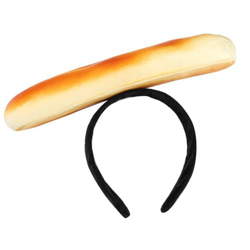 Qcbuegof Auffälliges Burger-Haarband, Halloween, Cosplay, Haarreifen, Gesichtswäsche, Stirnbänder für Halloween, Geburtstage, verstellbare Größe von Qcbuegof