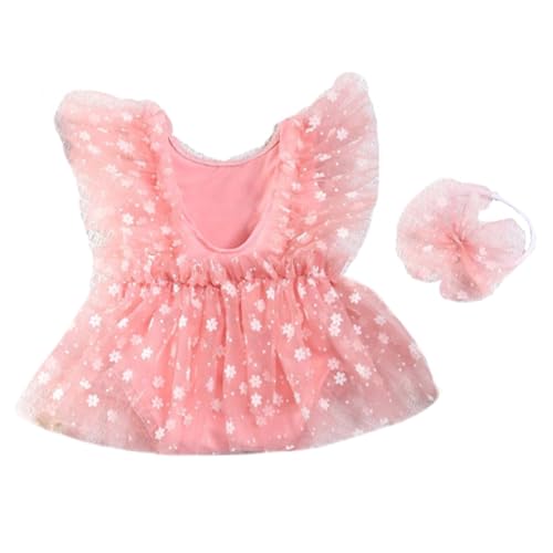 Qcbuegof Baby Fotografie Kostüm Kleidung Strampler Bowknot Haarbandfotos Shootings Kleidung Fotografie Requisiten Für Baby 0-1 Monat Erster Monat Babybekleidung Babybekleidung von Qcbuegof