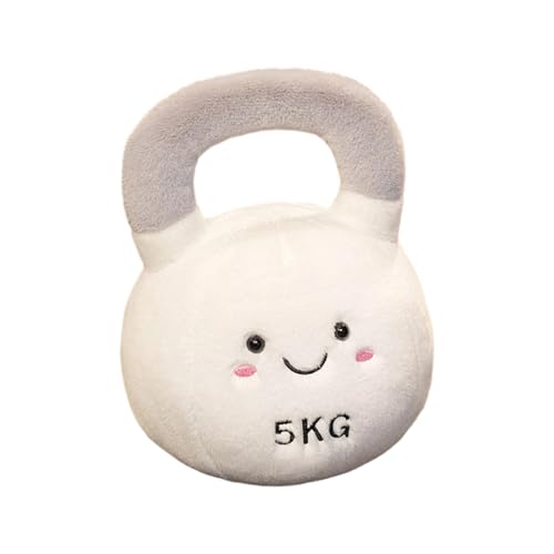 Qcbuegof Babyfreundlicher Kettlebell Formplüschspielzeugwurf Kissen Frühes Lernen Sensorisches Geschenk Weiße Geschenk Für Fitness Enthusiasten von Qcbuegof