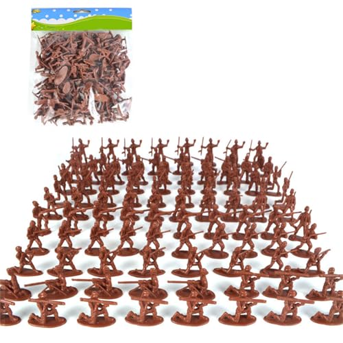 Qcbuegof Boys Soldier Adventure 100pcs/Set Plastikkampffiguren Mit Verschiedenen Haltungen Für Kinder Über 4 Jahre Alte Kampfsoldaten Actionfiguren Perfekt Für Kinder von Qcbuegof