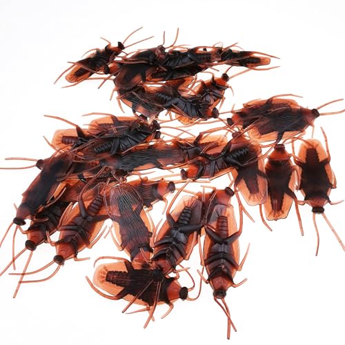 Qcbuegof Bulk Set Von 100 Teilen Krabriges Kakerlakenspielzeug Tragbares Accessoire Dekoration Für Halloweens Lustige Und Praktische Witze Künstliches Spielzeug von Qcbuegof