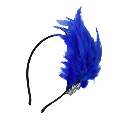 Qcbuegof Cocktails Party Accessoires Stirnband Cosplay Kostüm Flapper Frauen Musikfestival Gefiederter Haarband Carnivals Kopfschmuck Carnivals Haarzubehör Accessoire von Qcbuegof