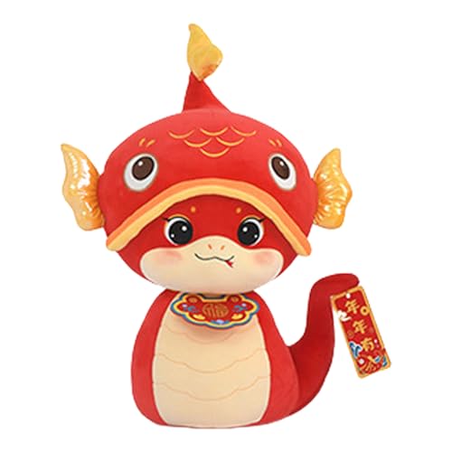 Qcbuegof Gefüllte Schlange Maskottchen Plüschspielzeug Zum Schenken Chinesischer Feier Zodiacal Charm 2025 Chinese Neujahrskollektible Puppen Neujahr Plüschspielzeug von Qcbuegof