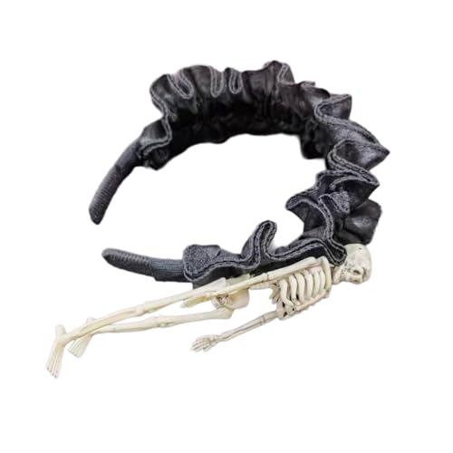 Qcbuegof Halloween Frauen Plissierte Stirnbänder Realistisch Blutendes Skelett Cooles Haarzubehör Für Kostümpartys Skelettstirnbänder Für Frauen von Qcbuegof