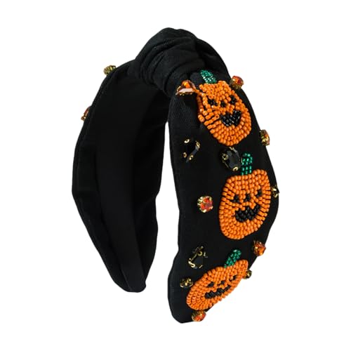 Qcbuegof Halloween Hairband Für Kinder Und Erwachsene Gesichtswäsche Für Partys Halloween Cosplay Für Make Up Perfekt Für Partys Kürbisstirnband von Qcbuegof
