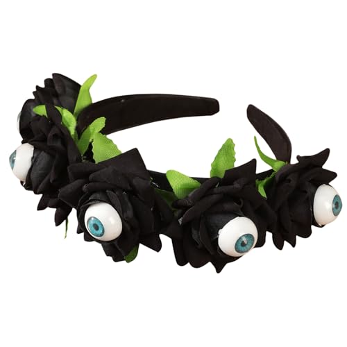 Qcbuegof Halloween-Skelett-Kürbis-Stirnband mit Totenkopf-Handrose, verstellbare Größe, Haarschmuck für Kostümpartys, Kinder und Erwachsene, Halloween-Stirnband Qcbuegof Halloween-Skelett-Kürbis-Stirnband mit Totenkopf-Handrose, verstellbare Größe, Haarschmuck für Kostümpartys, Kinder und Erwachsene, Halloween-Stirnband von Qcbuegof