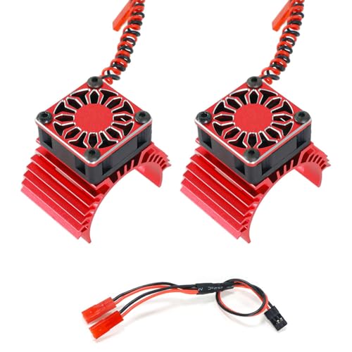 Qcbuegof Hochgeschwindigkeit 36 ​​mm Kühllüfter Für Fernbedienung 36mm Motoren Twin Lüfter Fernbedienung Fahrzeugmodell Zubehör Remote Auto Motor Wärme von Qcbuegof